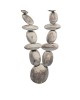 Navajo Stamped Sterling Silver Saucer Bead Necklace